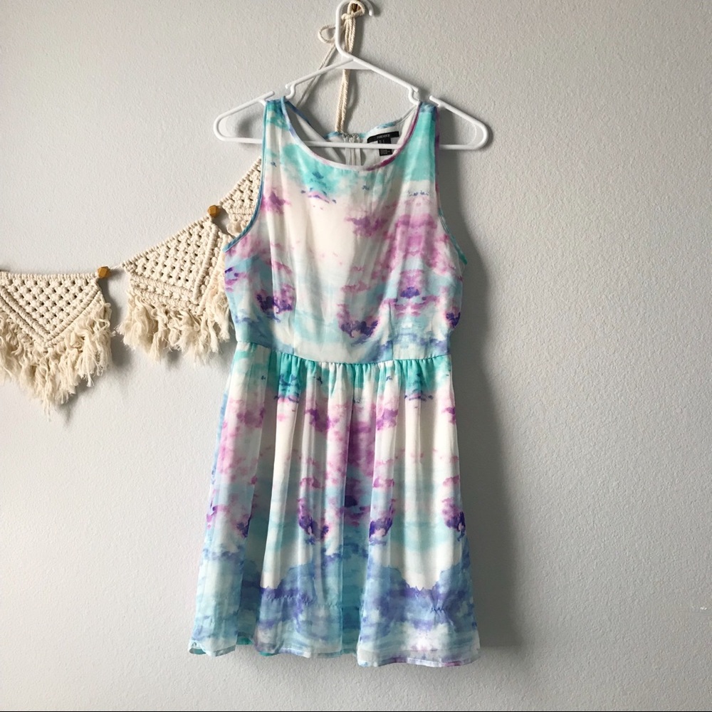 Watercolor A-Line Dress